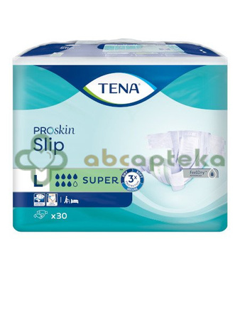 TENA Slip ProSkin Super, Pieluchomajtki rozmiar L, 30 sztuk