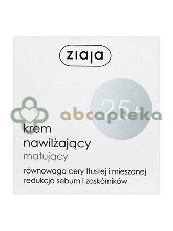 Ziaja 25+ krem nawilżający matujący 50 ml