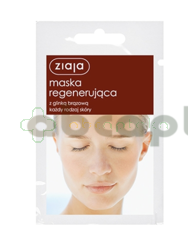 Ziaja, maska regenerująca z glinką brązową, 7 ml