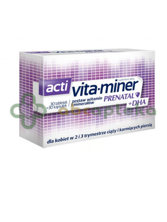 Acti Vita-miner Prenatal + DHA, 30 tabletek + 30 kapsułek