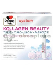 Doppelherz System Kollagen Beauty, smak liczi i melon 25 ml x 30 ampułek