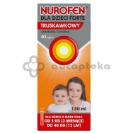 Nurofen Forte, 40 mg/ml, zawiesina doustna o smaku truskawkowym, 150 ml