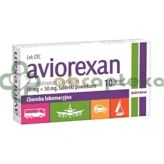 Aviorexan, 50 mg + 50 mg, 10 tabletek powlekanych