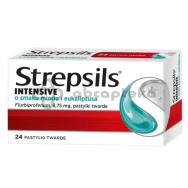 Strepsils Intensive o smaku miodu i eukaliptusa, 24 pastylki