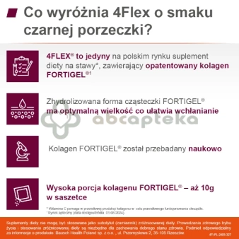 4Flex czarna porzeczka, 30 saszetek