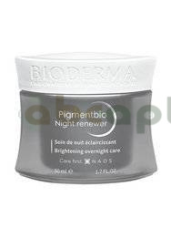 Bioderma Pigmentbio, Night Renewer, rozjaśniający krem na noc redukujący przebarwienia, 50 ml