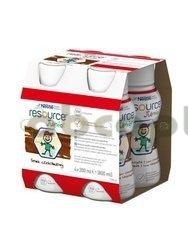 Resource Junior, smak Czekoladowy, 4 x 200 ml
