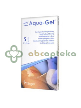 Aqua-Gel, sterylny opatrunek hydrożelowy, 12 x 24 cm, 1 sztuka