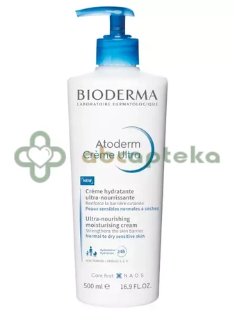 Bioderma Atoderm, krem ultranawilżający, 500 ml