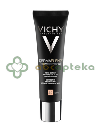 Vichy Dermablend 3D, podkład wyrównujący powierzchnię skóry, 25 Nude, 30 ml