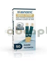 Diagnostic Gold Strip, paski testowe do glukometru, 50 szt