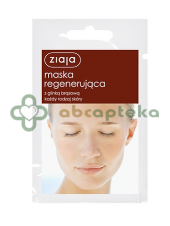 Ziaja, maska regenerująca z glinką brązową, 7 ml