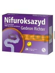 Nifuroksazyd Gedeon Richter, 100 mg, 24 tabletki powlekane