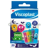 Viscoplast Monsters, zestaw plastrów dla dzieci, 20 sztuk
