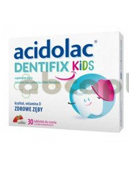 Acidolac Dentifix Kids, 30 tabletek do ssania o smaku truskawkowym