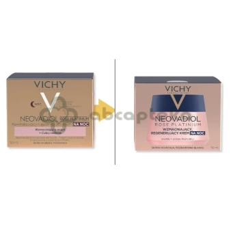 Vichy Neovadiol Rose Platinium, wzmacniający, regenerujący krem na noc, 50 ml