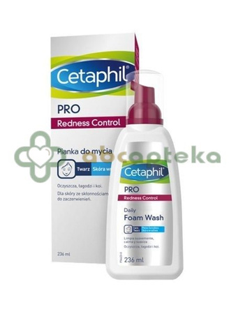 Cetaphil Pro Redness Control, pianka do mycia twarzy, skóra wrażliwa, 236 ml