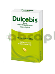 Dulcobis, 5 mg, 20 tabletek dojelitowych