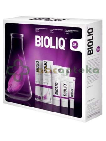 Zestaw Bioliq 45+, krem na dzień, 50 ml + krem na noc, 50 ml + krem do okolic oczu i ust, 15 ml