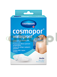 COSMOPOR Waterproof, opatrunek na rany pooperacyjne, chłonny, wodoodporny, jałowy, samoprzylepny, 10 cm x 8 cm, 5 sztuk