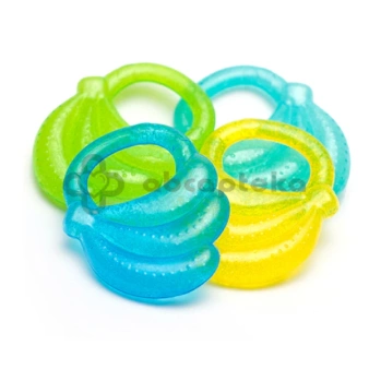 Babyono żelowy gryzak dla niemowląt, banan, 1 sztuka