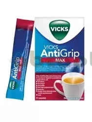 Vicks AntiGrip Max, granulat do sporządzania roztworu doustnego, 14 saszetek