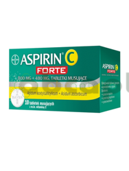 Aspirin C Forte, 800 mg + 480 mg, 10 tabletek musujących