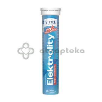 Elektrolity o smaku tropikalnym, VITTER BLUE, 20 tabletek musujących