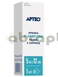 Opaska elastyczna tkana z zapinką 5 m x 12 cm APTEO,   1 szt