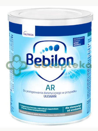 Bebilon AR, mleko początkowe przeciw ulewaniom, 12 x 400 g