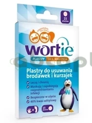 Wortie, plastry do usuwania kurzajek/brodawek,    15 sztuk