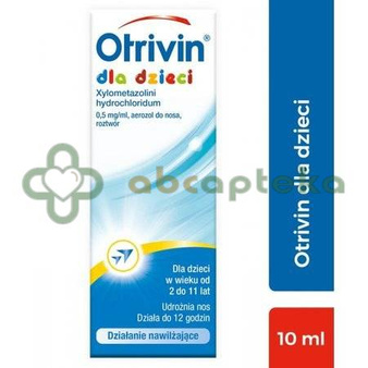 Otrivin, 0,05%, (0,5 mg/ml), aerozol do nosa, 10 ml