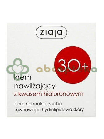 Ziaja 30+ krem nawilżający z kwasem hialuronowym 50 ml