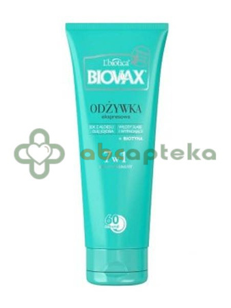 BIOVAX odżywka ekspresowa do włosów słabych ze skłonnością do wypadania 60 sekund, 7w1,  200 ml