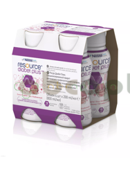 Resource Diabet Plus, smak Truskawkowy, 4 x 200 ml