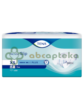 TENA Slip ProSkin Plus, Pieluchomajtki rozmiar XS, 30 sztuk