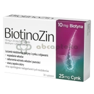 BiotinoZin 10 mg + 25 mg, Zn2+, 30 tabletek