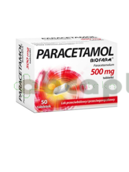 Paracetamol Biofarm, 500 mg, 50 tabletek | DATA WAŻNOŚCI 30.04.2027