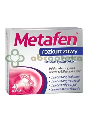 Metafen Rozkurczowy 40 mg, 40 tabletek 