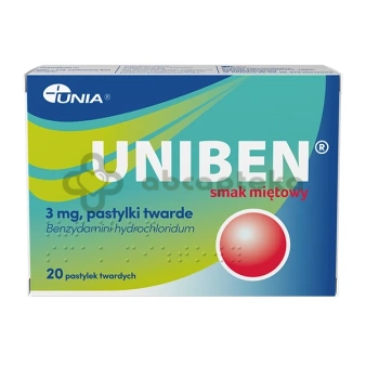 Uniben smak miętowy, 20 pastylek