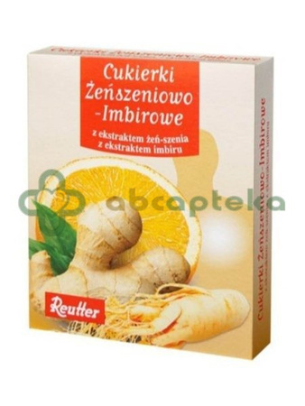Reutter, cukierki żeńszeniowo - imbirowe z ekstarktem imbiru, 50 g