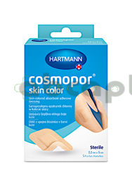 COSMOPOR Skin Color, opatrunek na rany pooperacyjne, samoprzylepny, chłonny, jałowy, cielisty, 7,2 cm x 5 cm, 5 sztuk