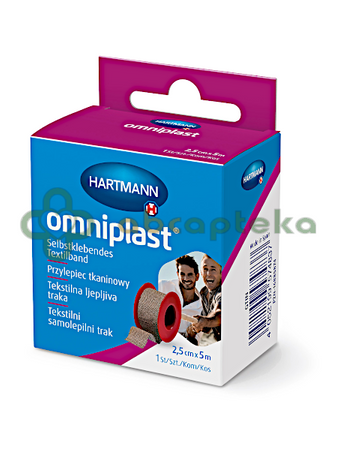 OMNIPLAST, przylepiec tkaninowy, 2,5 cm x 5 m, 1 sztuka