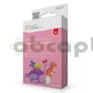 Biocanto, dinusiowy zestaw plastrów dla dzieci, różowy 12 sztuk