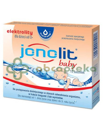 Jonolit Baby, elektrolity dla dzieci od urodzenia, proszek, 10 saszetek,