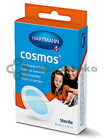 Cosmos, plaster na oparzenia, hydrożelowy, jałowy, 68 mm x 43 mm, 8 sztuk