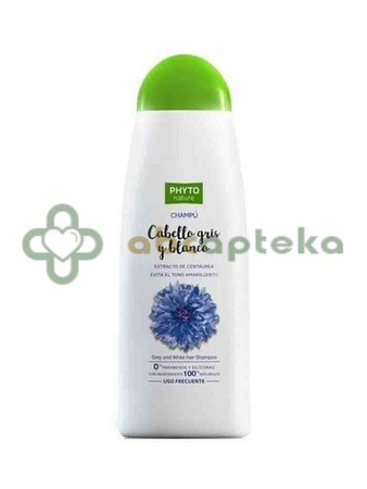 Phyto Nature, szampon do włosów jasnych i siwych, 400 ml