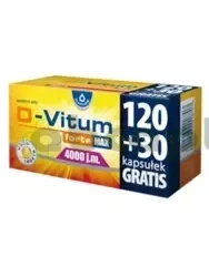 D-Vitum Forte Max 4000 j.m., 150 kapsułek