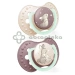 Lovi, smoczek silikonowy, dynamiczny, Night&Day Girl, 3-6 miesięcy, 2 sztuki