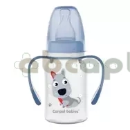 Canpol babies, butelka wąska z uchwytem, Cute Animals, 11/823, 120 ml